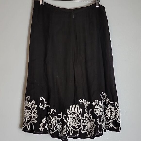 Lafayette 148 Brown Embroidered Skirt - Picture 3 of 8